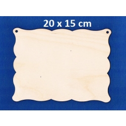 SKLEJKA #3mm Baza 20x15cm , tabliczka 20x15cm z otworami, podkładka 20x15 / ozdobna falka / 4554